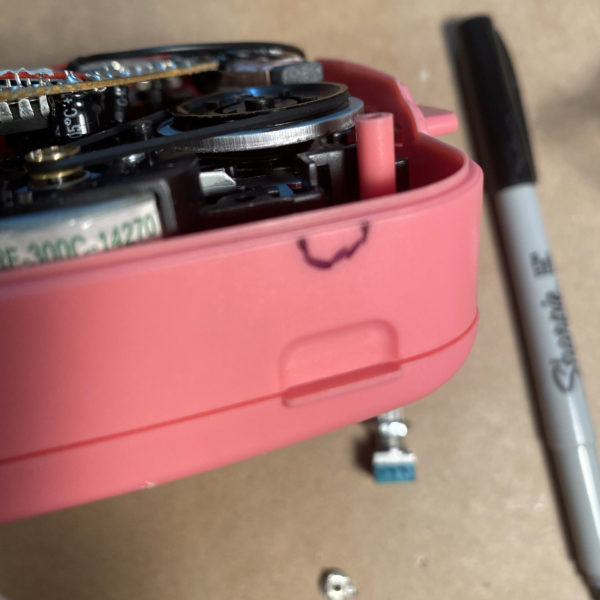 Mark case for adding holes.